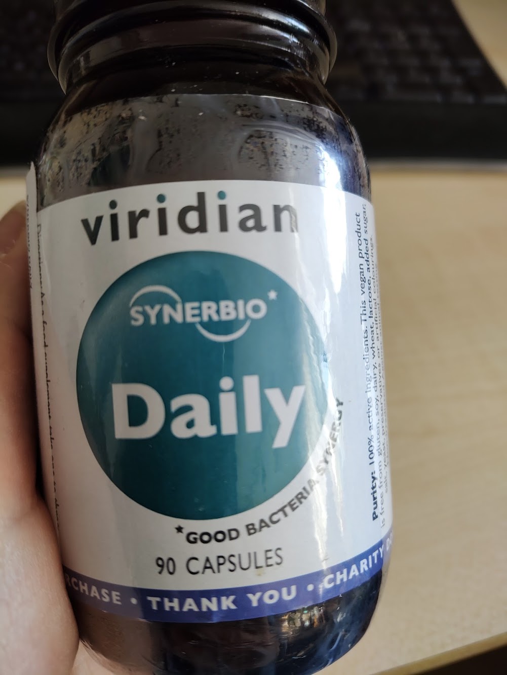 Viridian - Synerbio Daily - 90 Caps | Expert Formulation Of Probiotics And Prebiotics For Gut Health | Supports Digestion, Non-Dairy, 1.5 Billion Bacteria Per Capsule | Ethically Sourced, No Fillers - View #2
