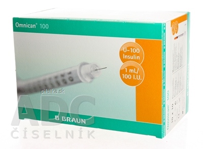 B.BRAUN BB Omnican inz. striekačka 100 objemml, ihla 0,30x12 mm 100 ks