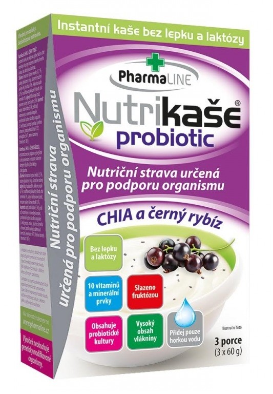 Nutrikaša probiotic - CHIA a čierna ríbezla 3x60 g