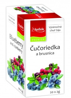 Apotheke Premier Selection čaj čučoriedka a brusnica 20 x 2 g