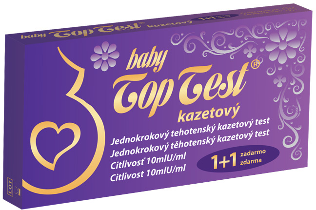 Baby Top Test Jednokrokový tehotenský kazetový test 2 ks