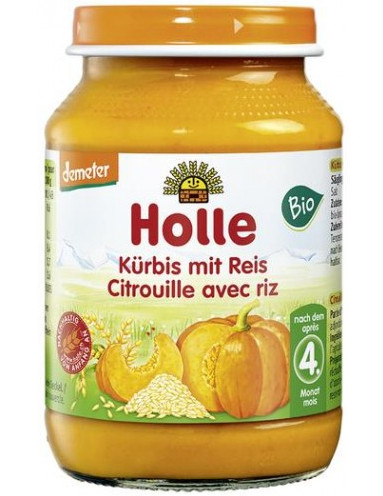 Holle bio detská desiata Tekvica s ryžou 190 g
