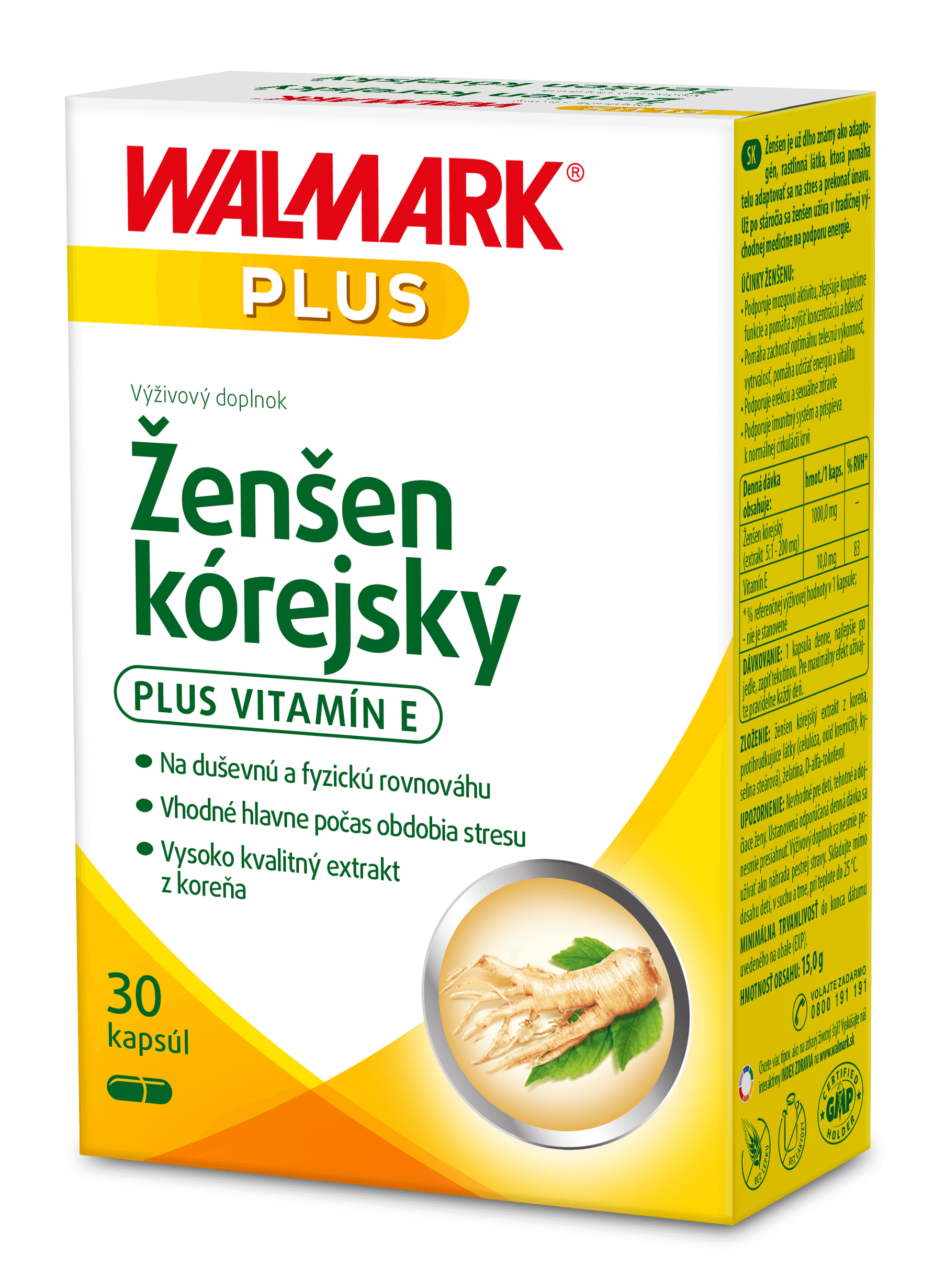 Walmark Kórejský ženšen tobolky na podporu duševnej rovnováhy 30 tbl