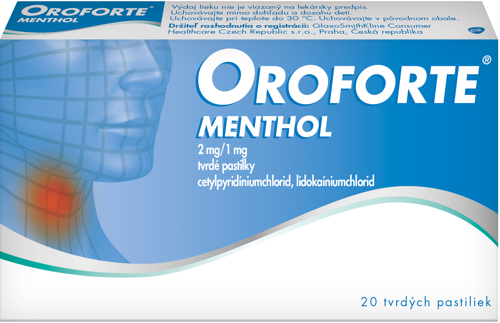 Oroforte menthol 20 pastiliek