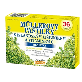 Dr.Muller Müllerove pastilky s island. lišajníkom a vit. C bez cukru 36 pastiliek