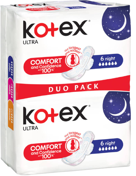Kotex® ® UT Night Vložky 12 ks