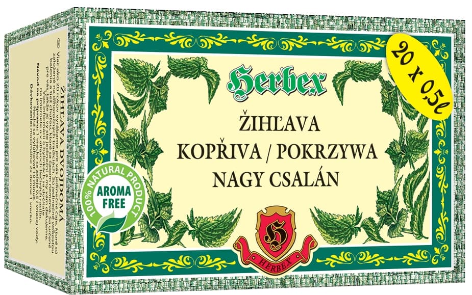 HERBEX Žihľava Dvojdomá bylinný čaj 20 x 3 g kúpite na Pilulka.sk