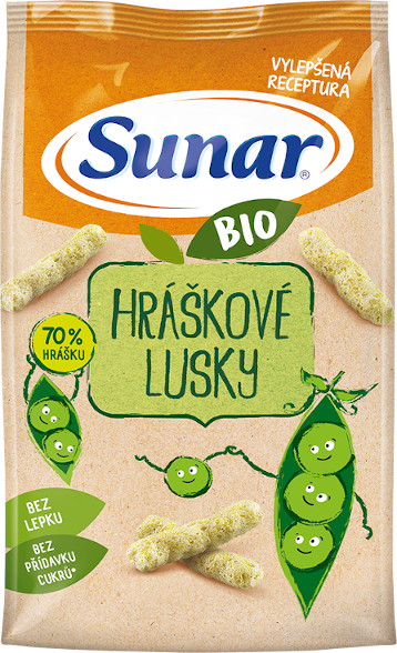 Sunar BIO detské chrumky hráškovej struky 45 g