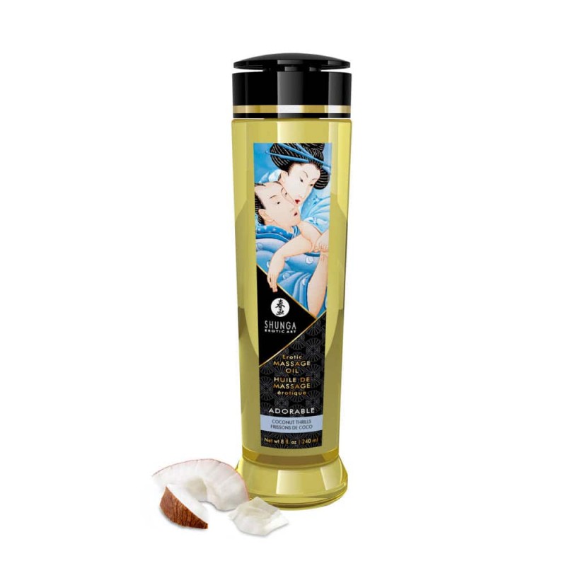 SHUNGA Masážny olej Erotic Massage Oil Adorable Coconut 240 ml