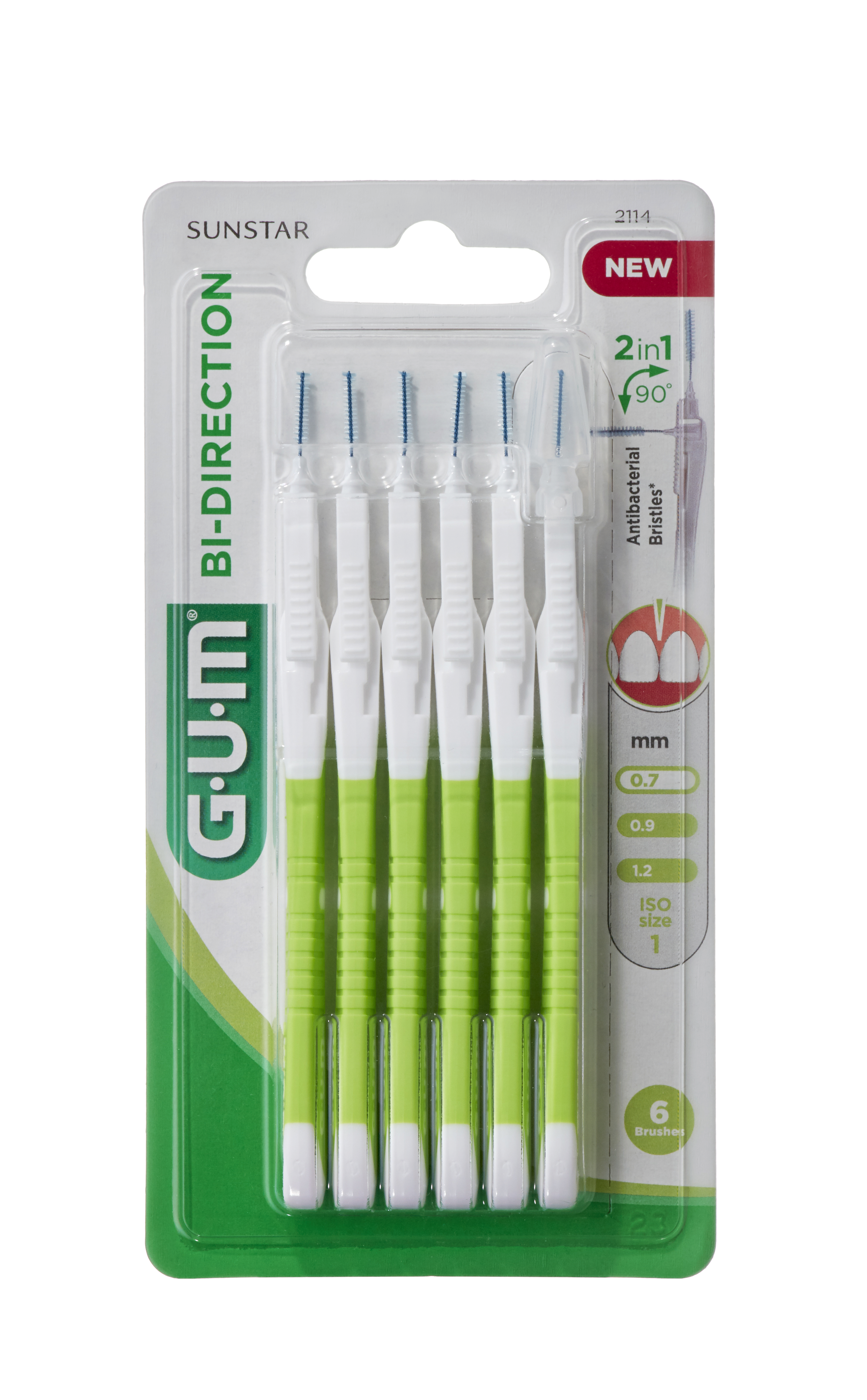 GUM Bi-direction ultra Medzizubná kefka s ohybným mechanizmom 0,7 mm ISO1 6 ks kúpite na Pilulka.sk