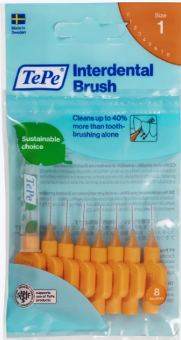 TePe Originál medzizubné kefky na dentálnu starostlivosť 0,45 mm, 8ks (oranžové) kúpite na Pilulka.sk