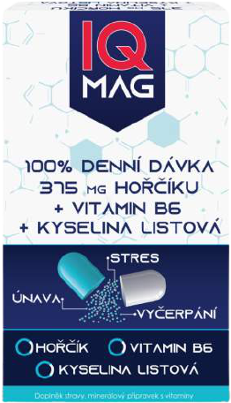 IQ MAG horčík 375 mg + B6 + kys. listová 60 kapsúl kúpite na Pilulka.sk
