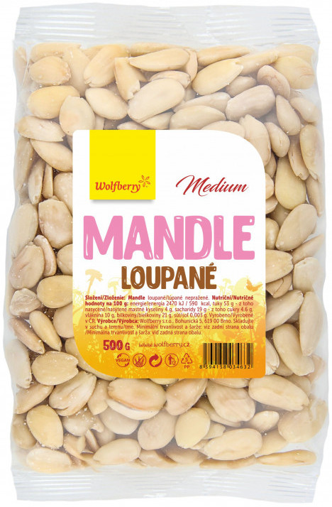 Wolfberry Mandle lúpané medium 500 g