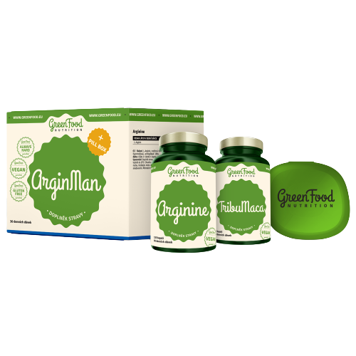 GreenFood Nutrition ArginMan darčeková sada prostata, potencia, vitalita pre mužov