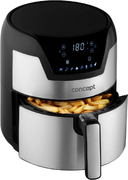 CONCEPT Teplovzdušná fritéza FR3500.

Teplovzdušná fritéza, vďaka ktorej pripravíte svoje obľúbené vyprážané jedlá zdravšie.
