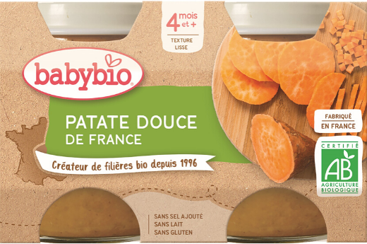 Babybio Príkrm sladké zemiaky 2 x 130 g