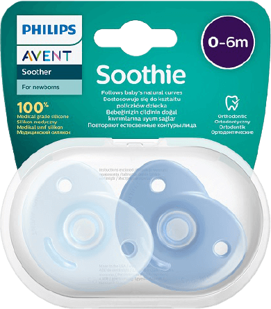 Philips Avent Cumlík Soothie 0-6m chlapec 2 ks
