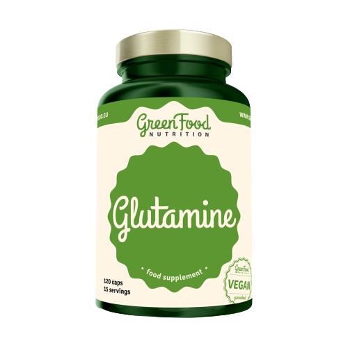GreenFood Nutrition Glutamine podpora športového výkonu a regenerácie 120 cps kúpite na Pilulka.sk