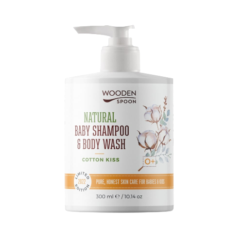 WOODENSPOON Detský sprchový gél a šampón na vlasy 2v1 Cotton Kiss 300 ml
