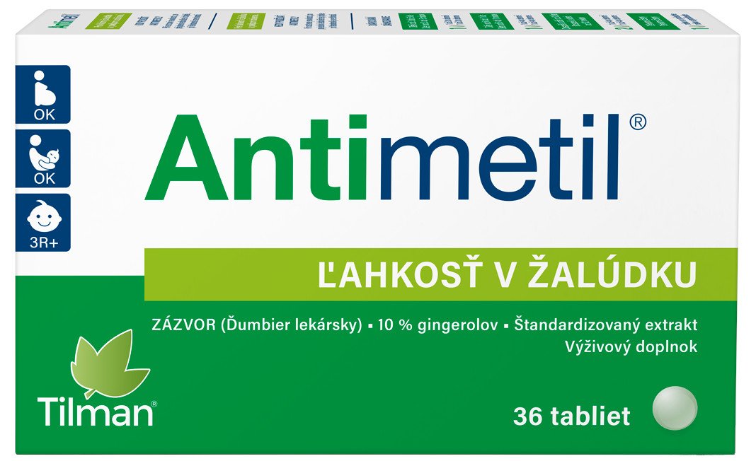Antimetil Pro klidný žaludek tablety na podporu trávenia 36 tbl kúpite na Pilulka.sk