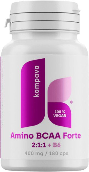 Kompava Amino BCAA Forte 2:1:1, 400 mg, 180 kapsúl