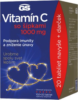 GS Vitamín C1000 + šípky - darčekové balenie 120 tabliet