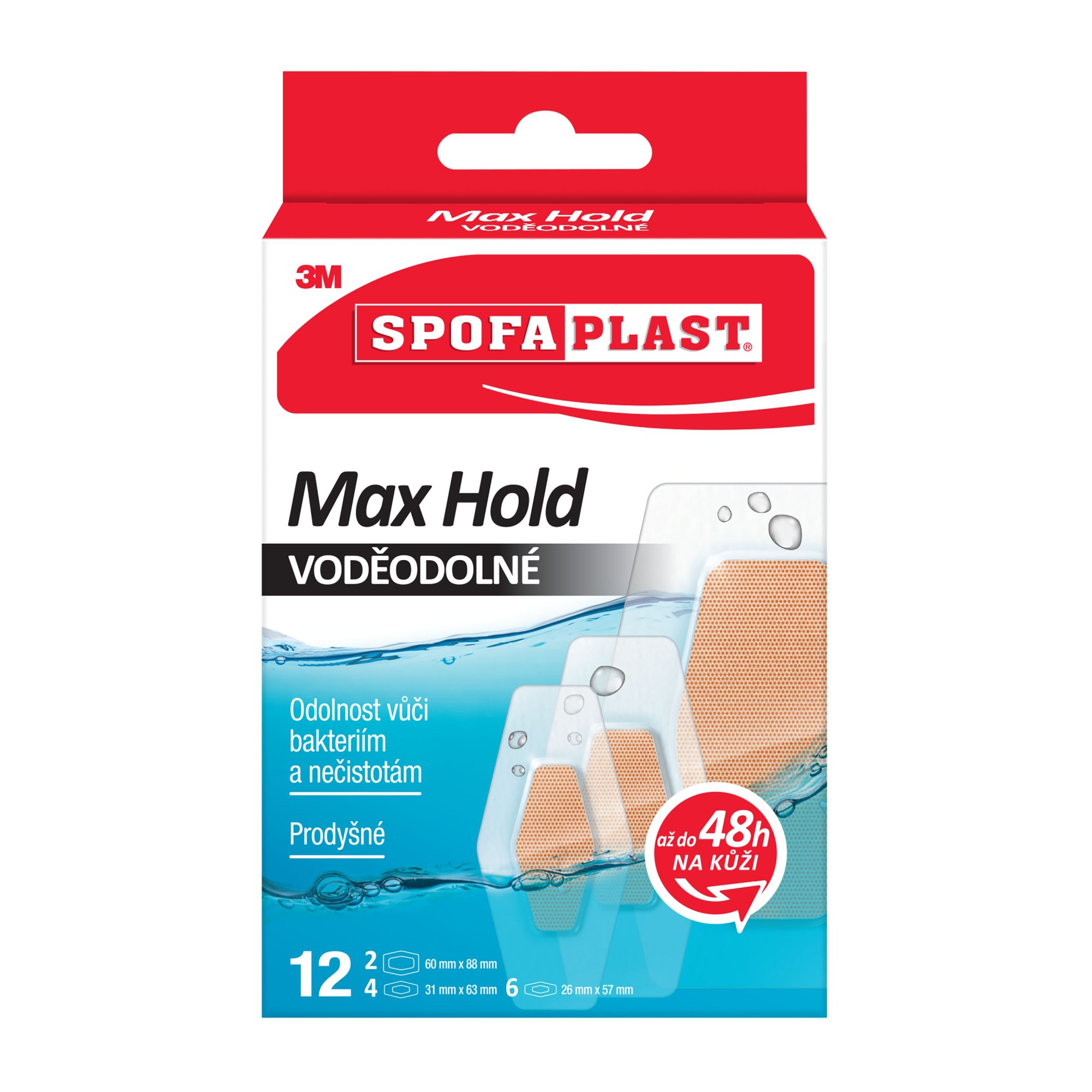 3M™ SPOFAPLAST 191N Max hold vodoodolné náplasti 12 kusov kúpite na Pilulka.sk