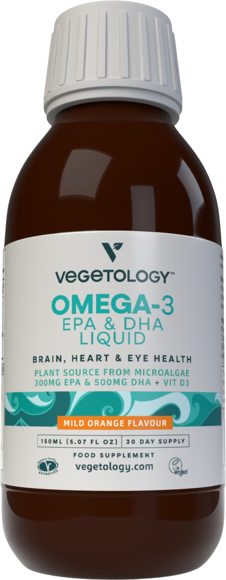 VEGETOLOGY Omega‑3 tekutý (jemná pomarančová príchuť) 150 ml kúpite na Pilulka.sk