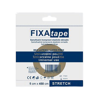 FixAtape Stretch samofixačné kompresné elastické ovínadlo, bez latexu 5 cm x 450 cm