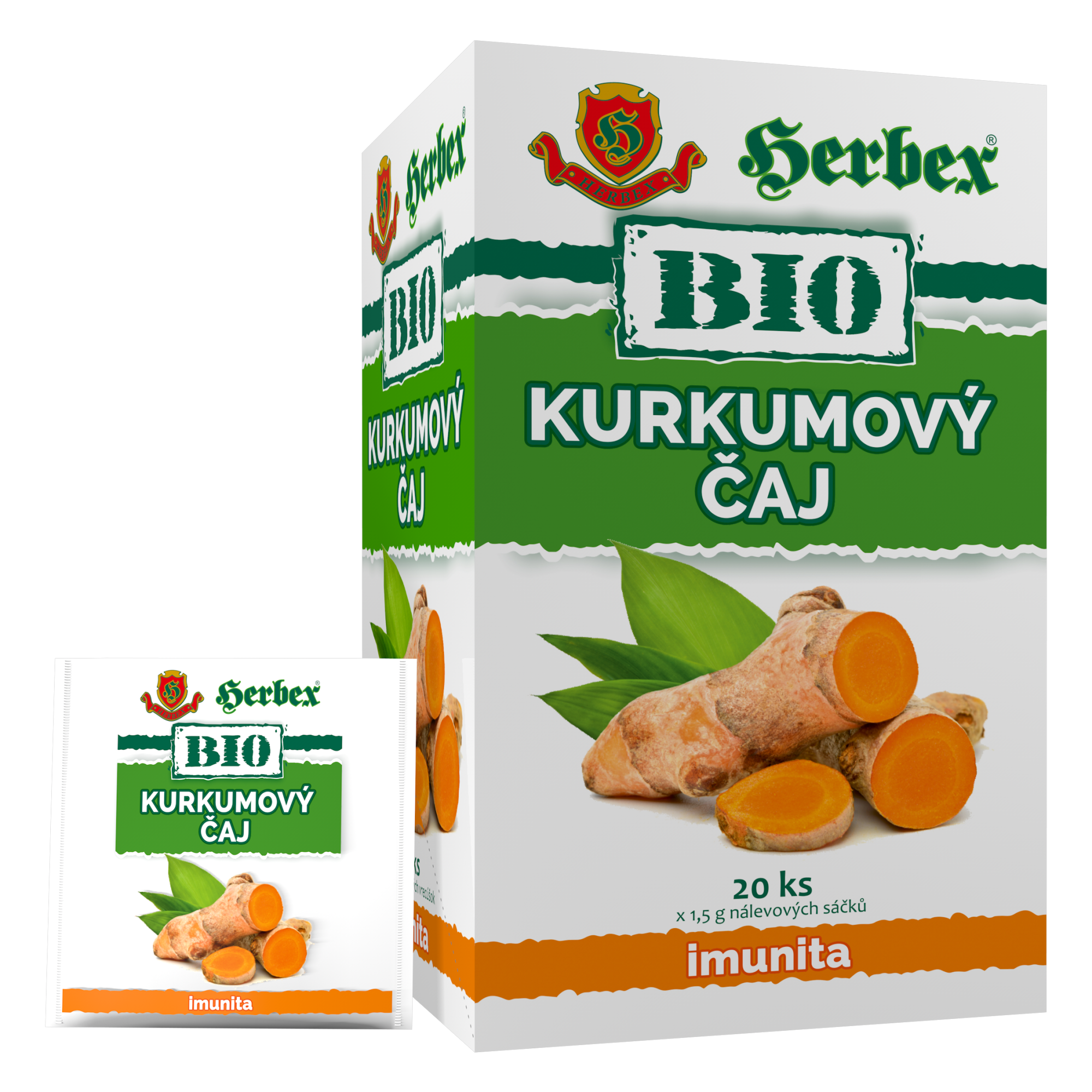 HERBEX Kurkumový čaj BIO 20 vreciek kúpite na Pilulka.sk