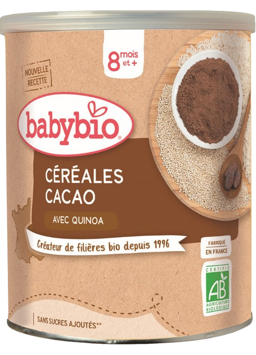 BABYBIO Kaša nemliečna Bio ryžovoquinoová s kakaom 220 g