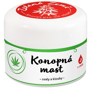 ZELENÁ ZEMĚ Konopná masť na svaly a kĺby 12 ml