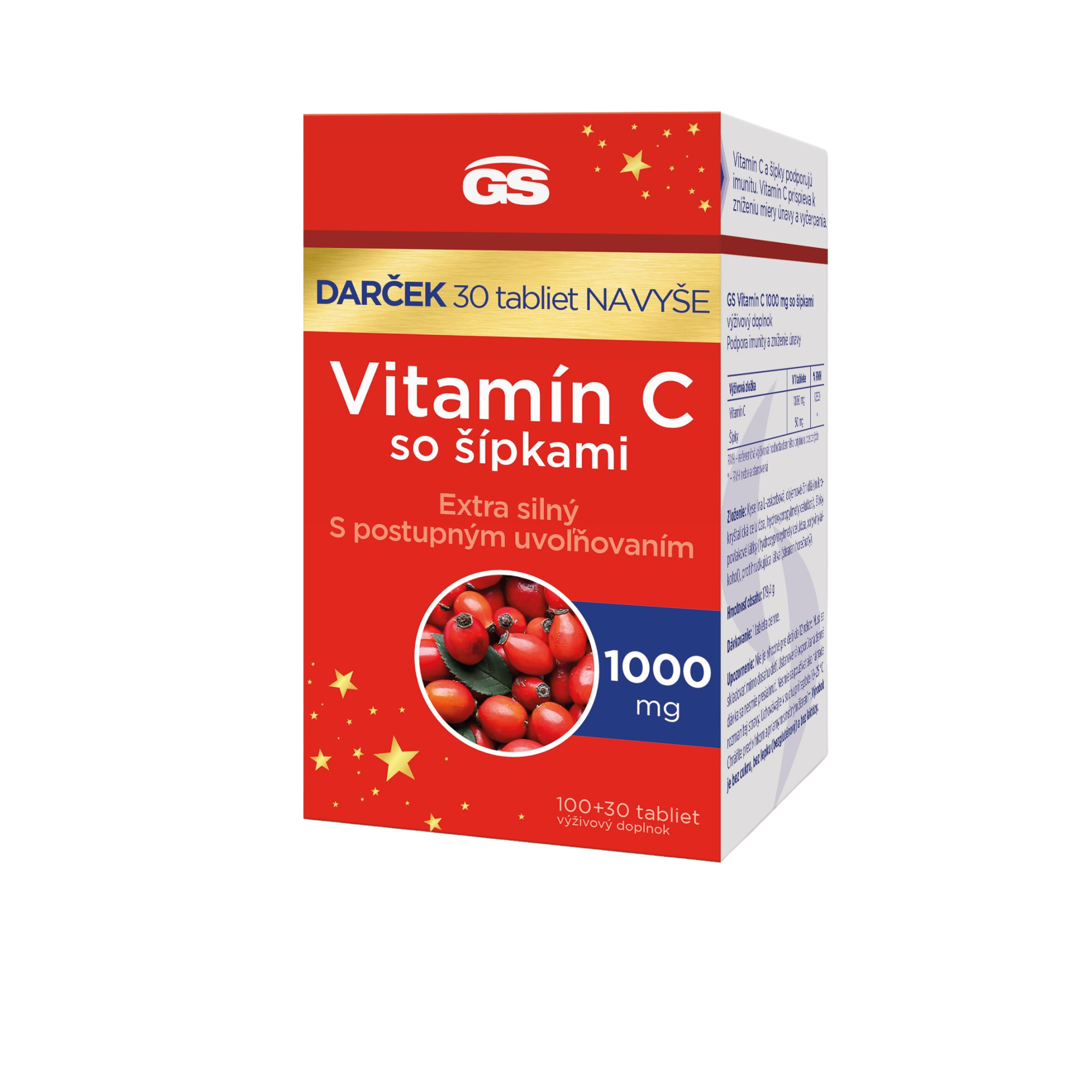 GS Vitamin C1000 so šípkami darček 2023 100+30 tabliet