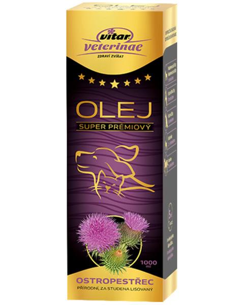 VITAR VETERINAE Ostropestrecový olej 1000 ml