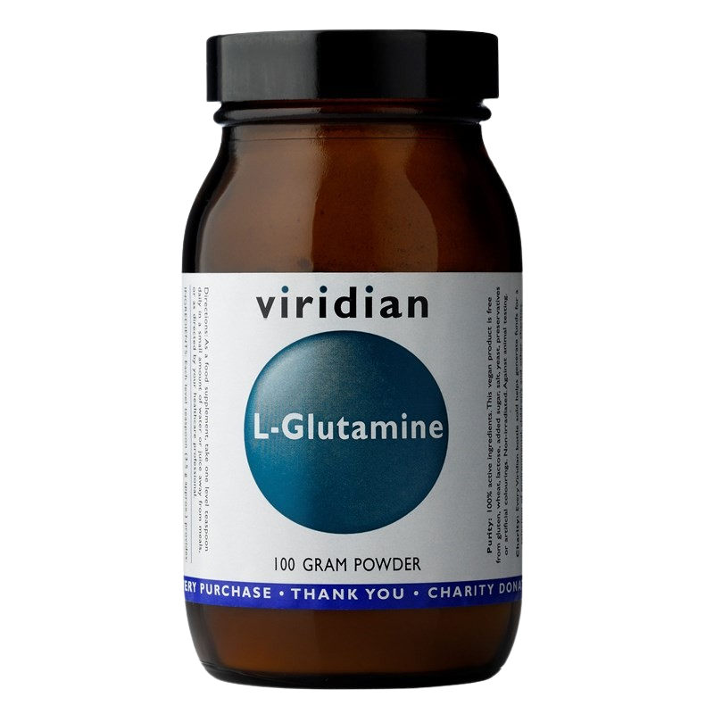 Viridian Nutrition L-Glutamine podpora športového výkonu a regenerácie 100 g