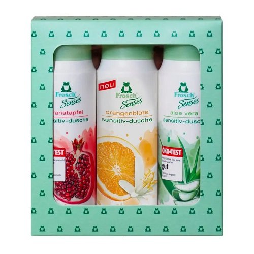 Frosch Darčeková súprava - sprchové gély granátové jablko, aloe vera a kvet pomaranča 3 x 300 ml