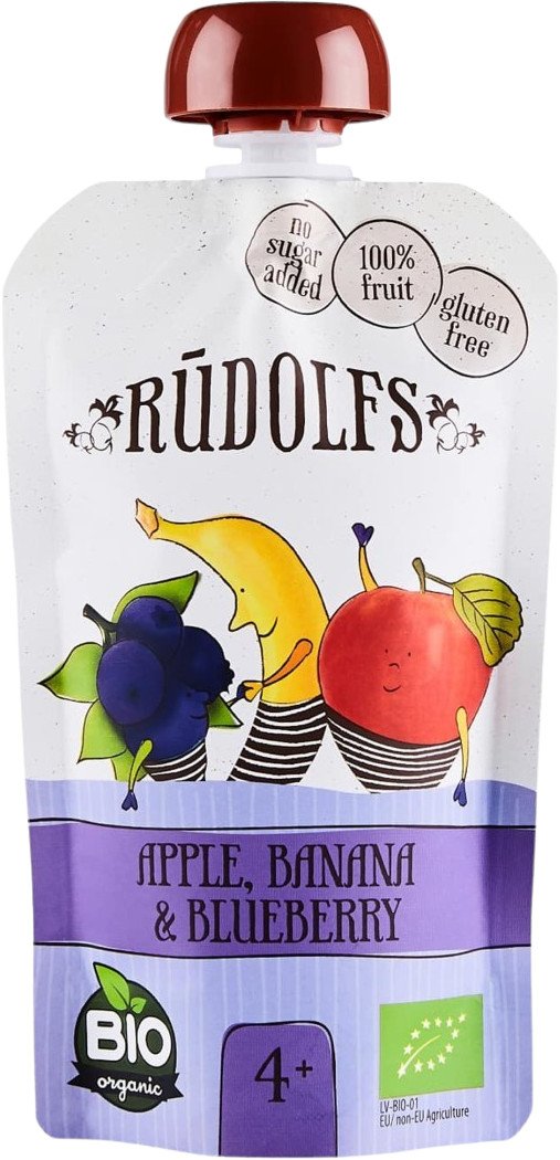Rudolf’s BIO jablko, banán, čučoriedka ovocný príkrm 110 g kúpite na Pilulka.sk