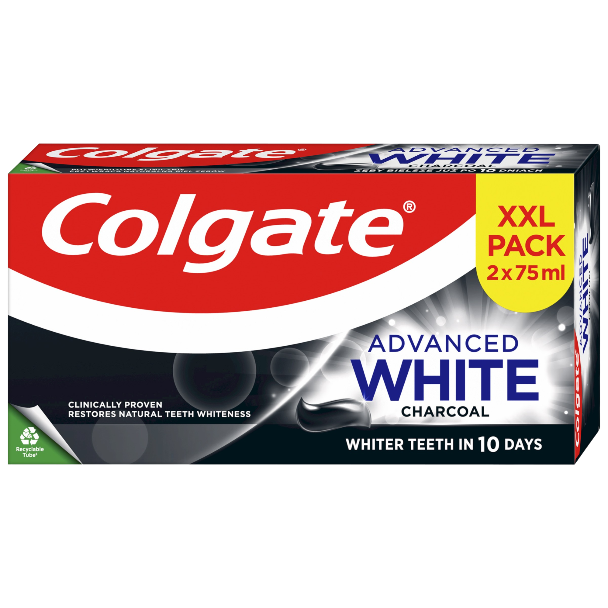 Colgate zubná pasta Advanced White Charcoal 2 x 75 ml