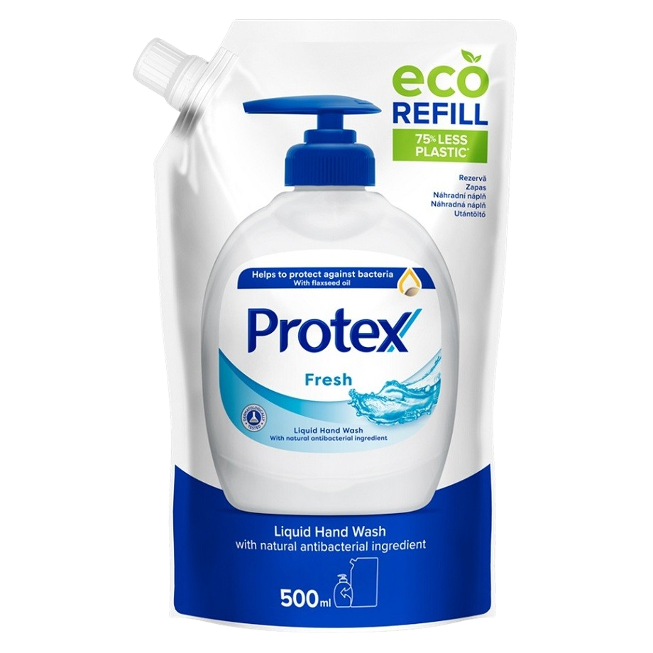 PROTEX Fresh tekuté mydlo s prirodzenou antibakteriálnou ochranou náhradná náplň 500 ml