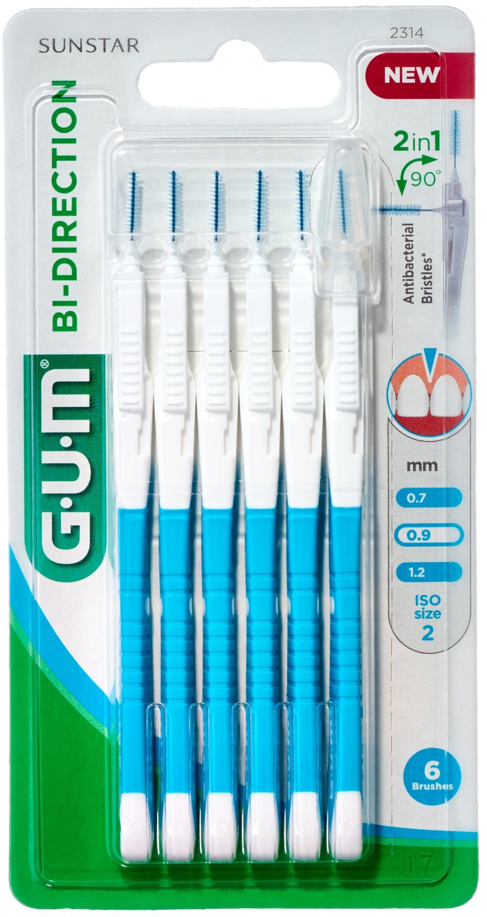 G.U.M Bi Direction Medzizubná kefka ISO2 0,9 mm 6 ks kúpite na Pilulka.sk