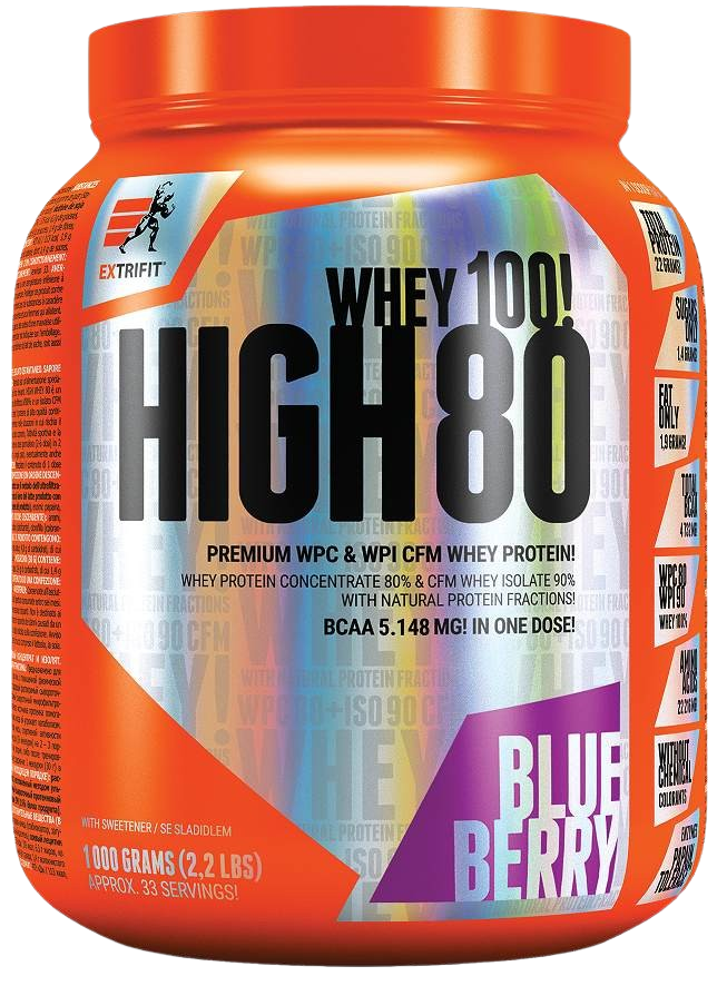 Extrifit High Whey 80 srvátkový proteín príchuť Blueberry 1000 g