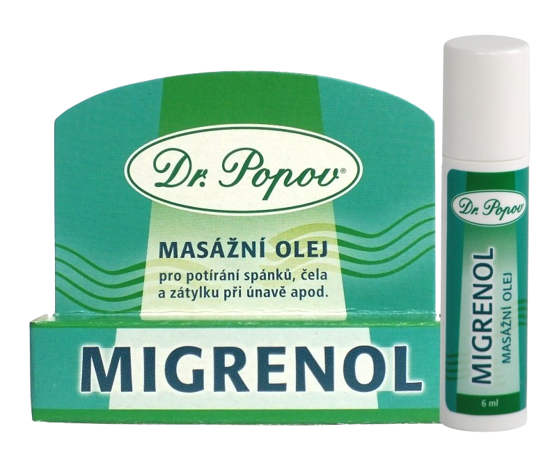DR.POPOV Masážny olej Migrenol Roll-on 6 ml