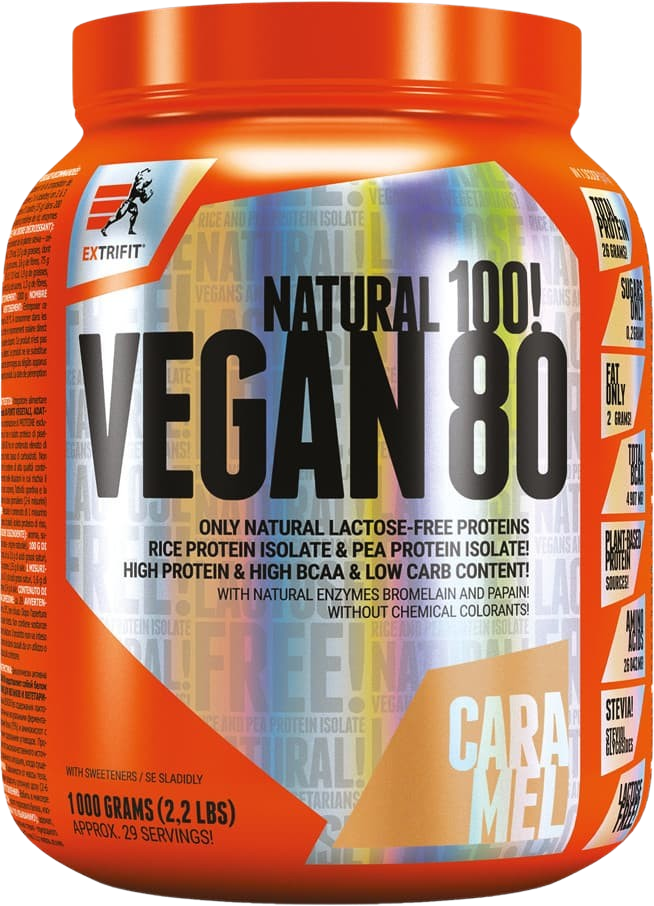 Extrifit Vegan 80 vegánsky proteín príchuť Caramel 1000 g