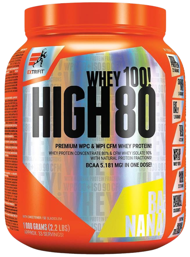 Extrifit High Whey 80 srvátkový proteín príchuť Banana 1000 g