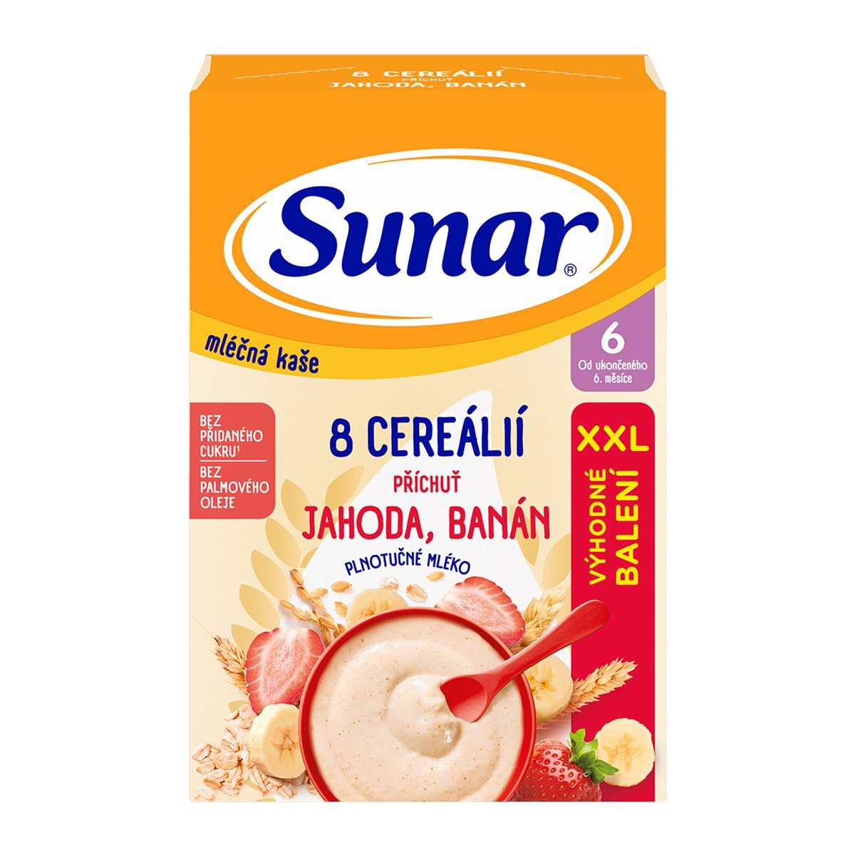 Banán, jahoda XXL 340g