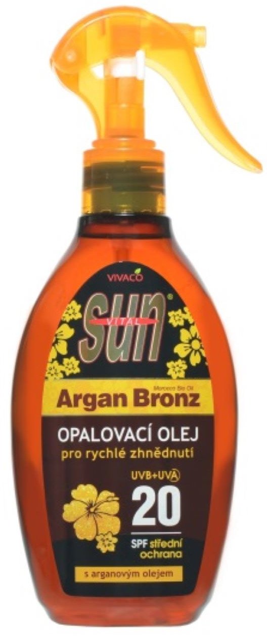 Vivaco Opaľovací olej s arganovým olejom SPF20 200 ml