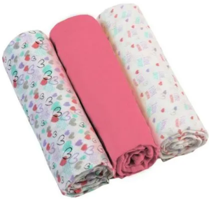 BabyOno Plienky mušelínové Super soft ružové 3 ks