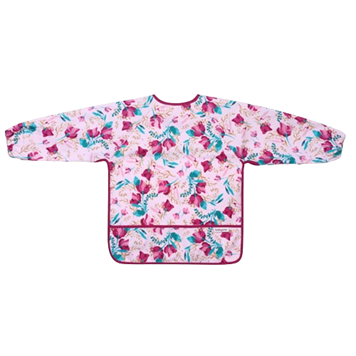 BABYONO Podbradník s dlhým rukávom Floral, 35 x 52cm, 2-4 r