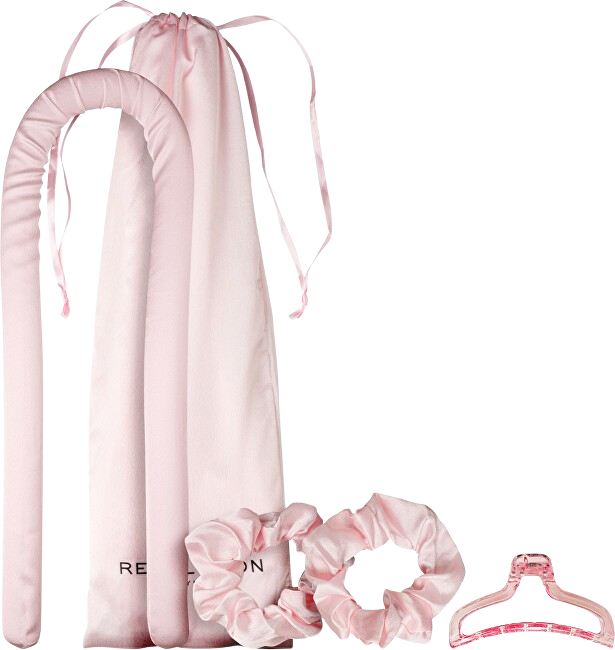 REVOLUTION HAIRCARE Curl Enhance Satin Curling Ribbon Pink, Súprava na natočenie vlasov 4 ks
