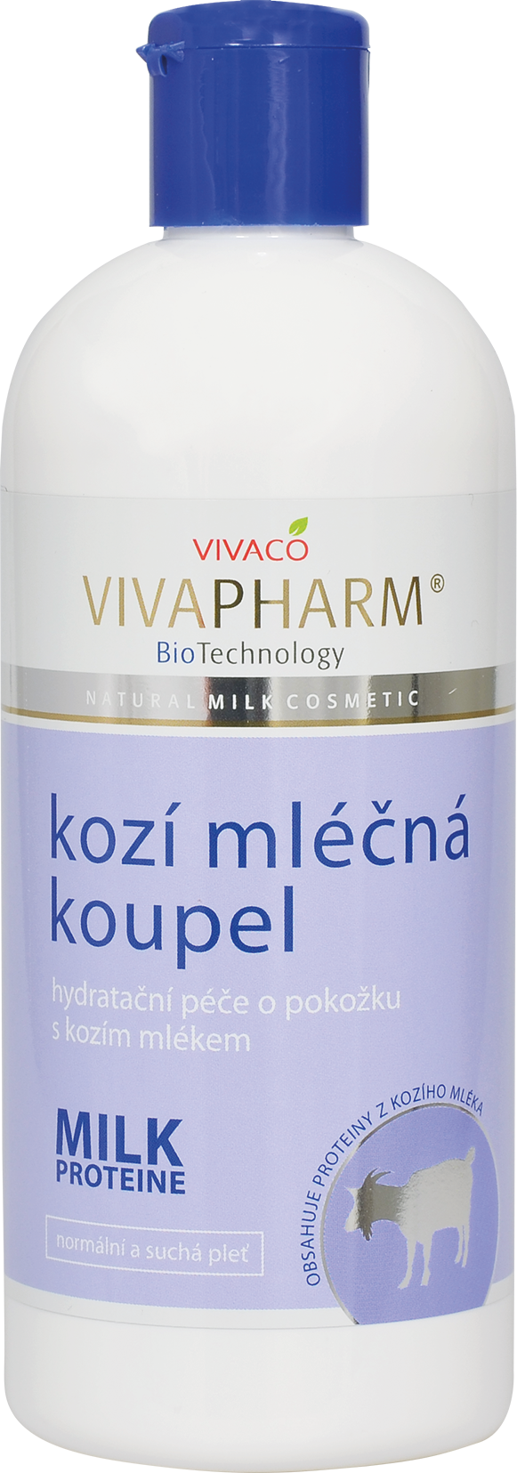 VIVAPHARM Kozie mlieko do kúpeľa s mliečnymi proteínmi, hydratačné 400 ml